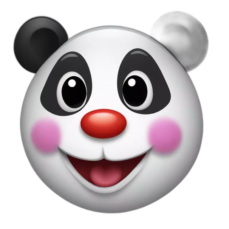 Clown emoji has another clown sneaking