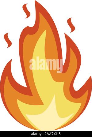 Fire bonfire emoji sign stock vector