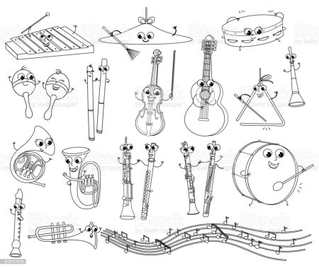 Бременские музыканты Мультик рисунок раскраска для детей