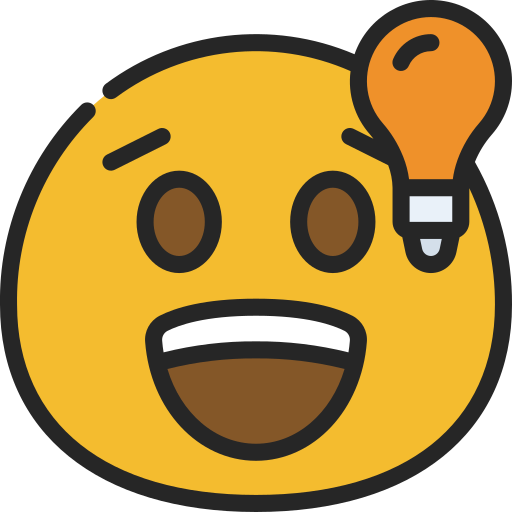 Idea, emoji, smiley, emoticon icon