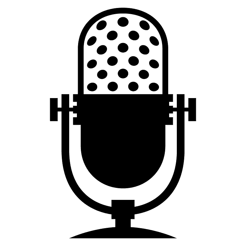 Microphone vector flat icon. Isolated microphone emoji