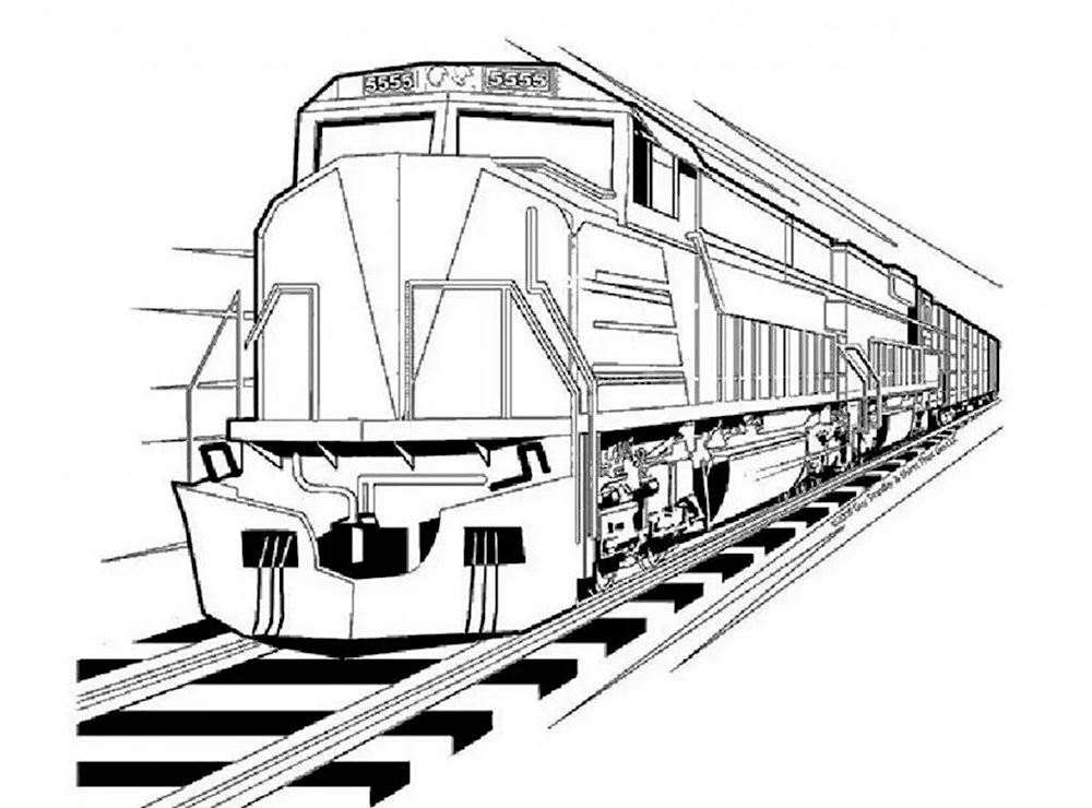 Раскраска Поезд Скачать И Распечатать