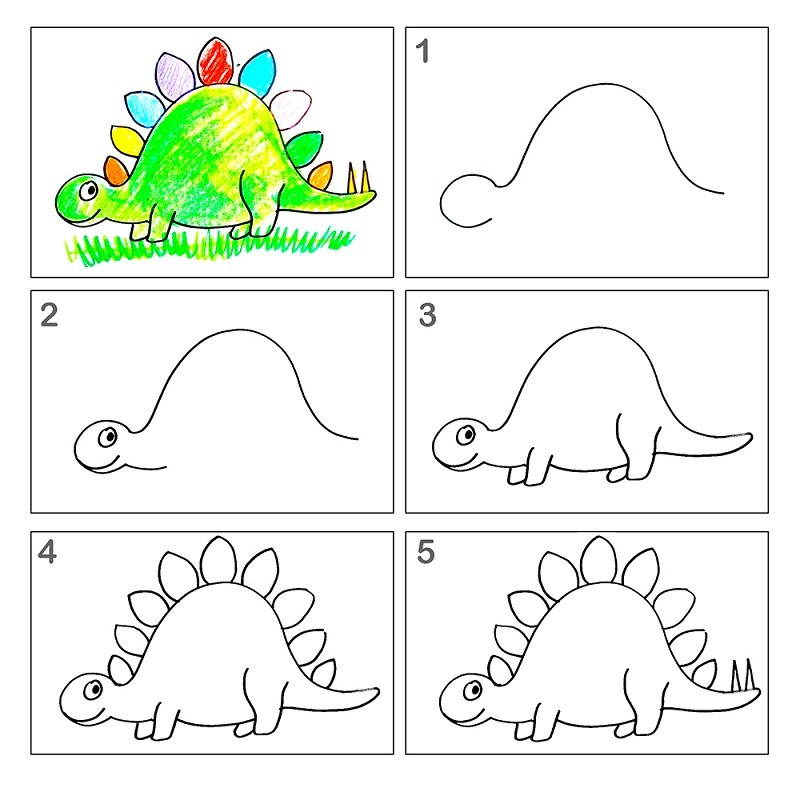 Рисуем 50 динозавров и других доисторических животных | Эймис