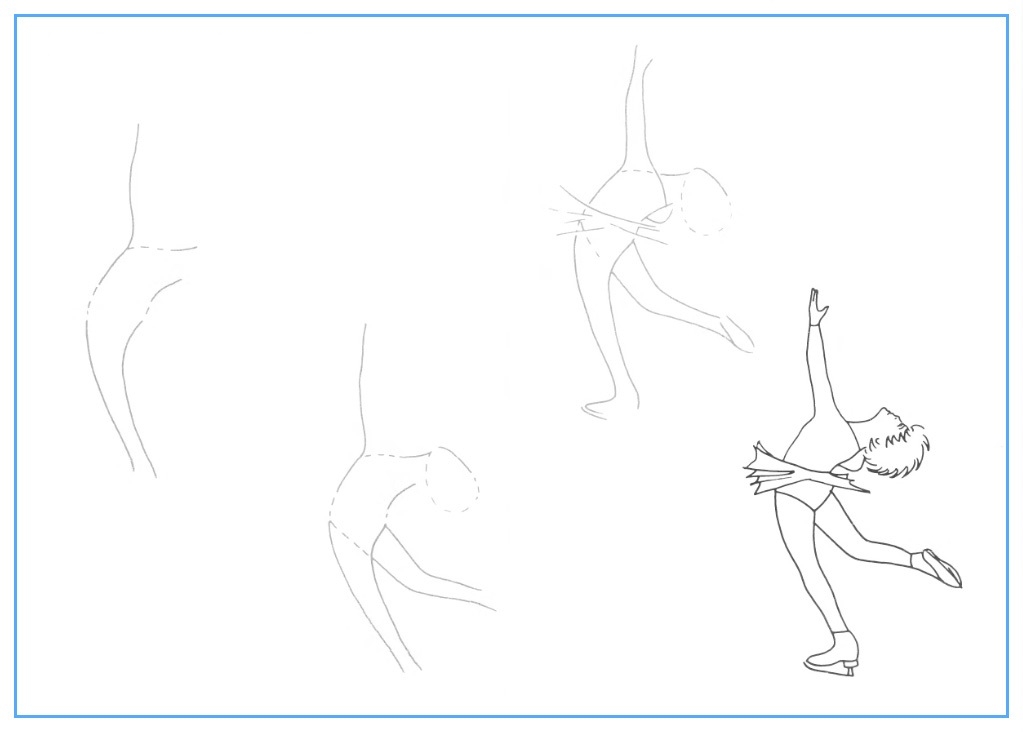 Как рисовать принцессу на коньках | Рисуем фигуристку | Няня