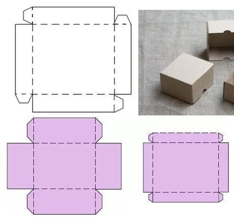 Бумажная коробка Шаблон схемы подарка, коробка, разное