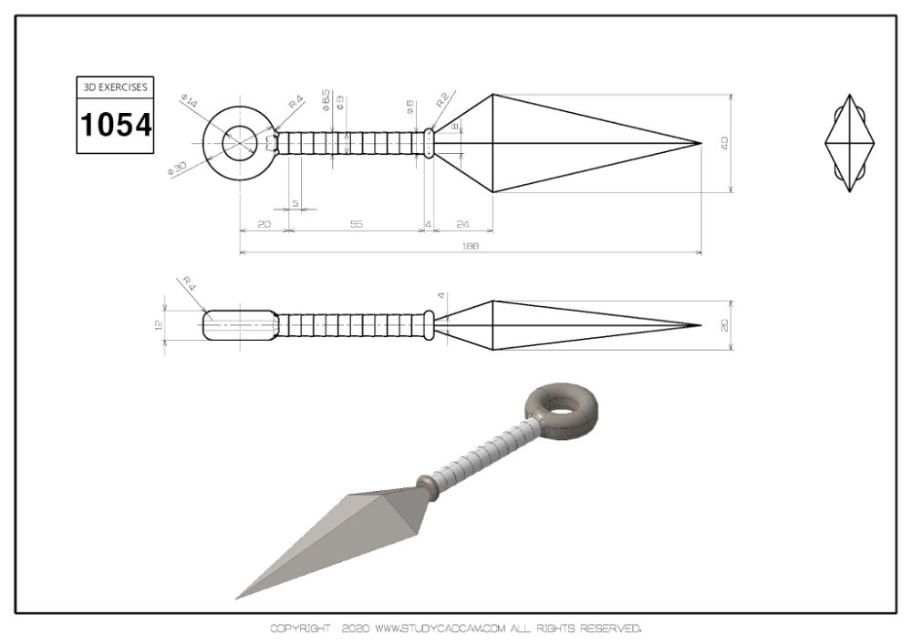 Кунай Минато / Minato Kunai из бумаги, модели