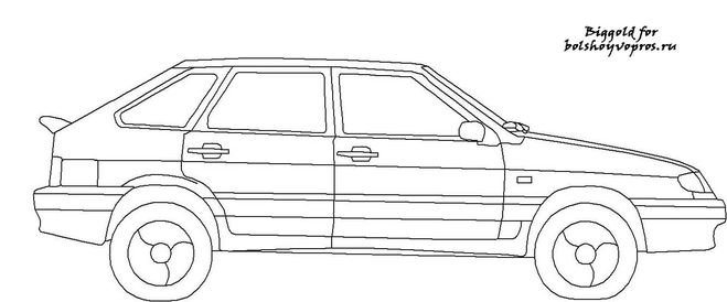 Жигули автомобиль рисунок по клеточкам 