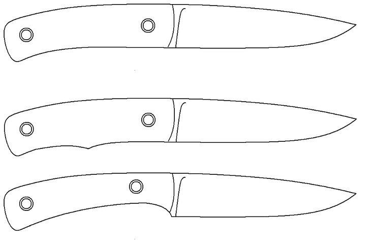 Чертежи ножей в натуральный размер 573 шт.