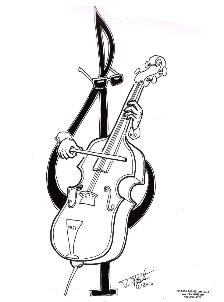 Coloring book violin