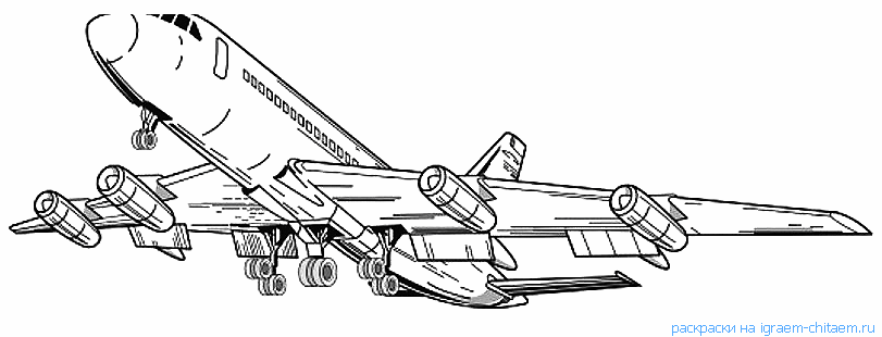 Раскраска Самолет с иллюминаторами