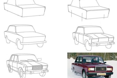 Лада Приора для срисовки. Скачать и