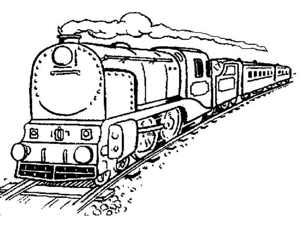 Раскраска Скоростной поезд | Раскраски для детей печать онлайн