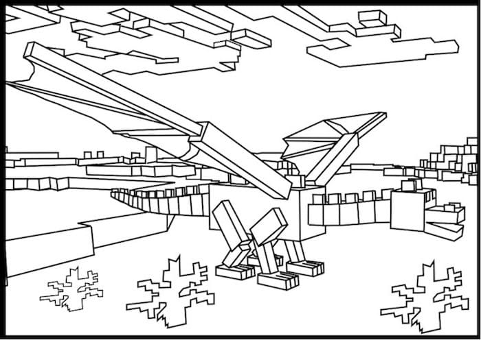 Рисунок дракона для срисовки майнкрафт 