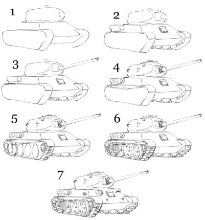 Рисунок Танк Т