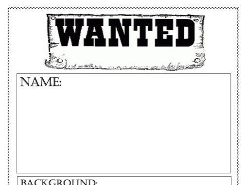 Wanted Poster Templates