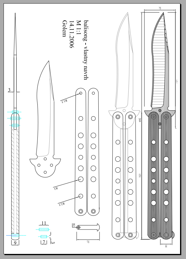 Knife butterfly patterns