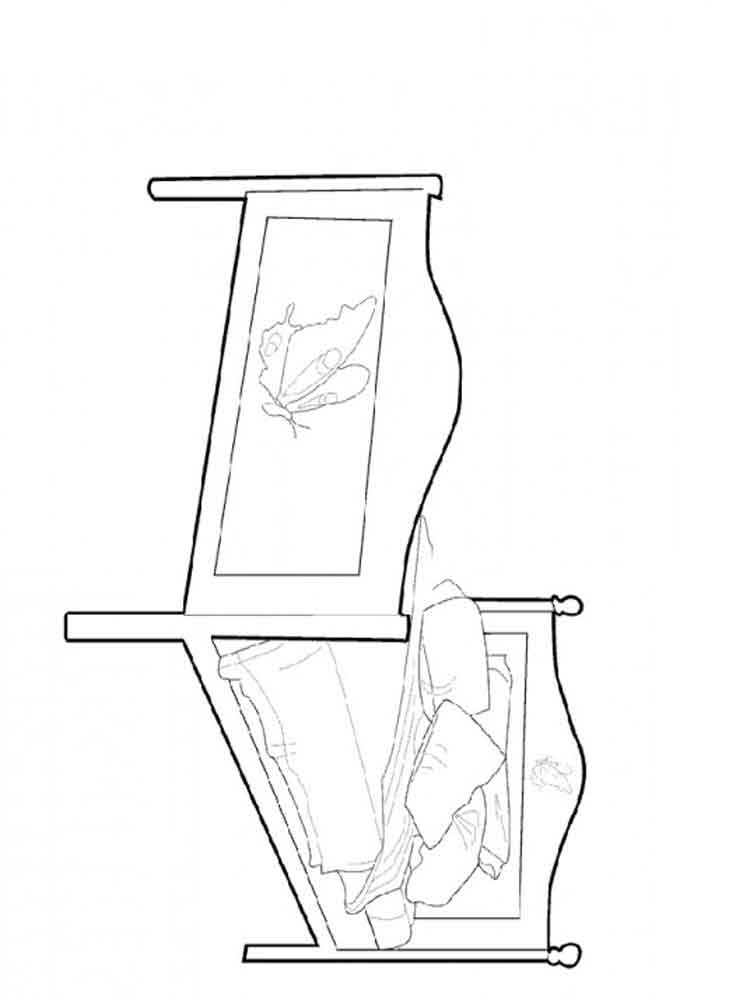 раскраски на тему мебель для детей