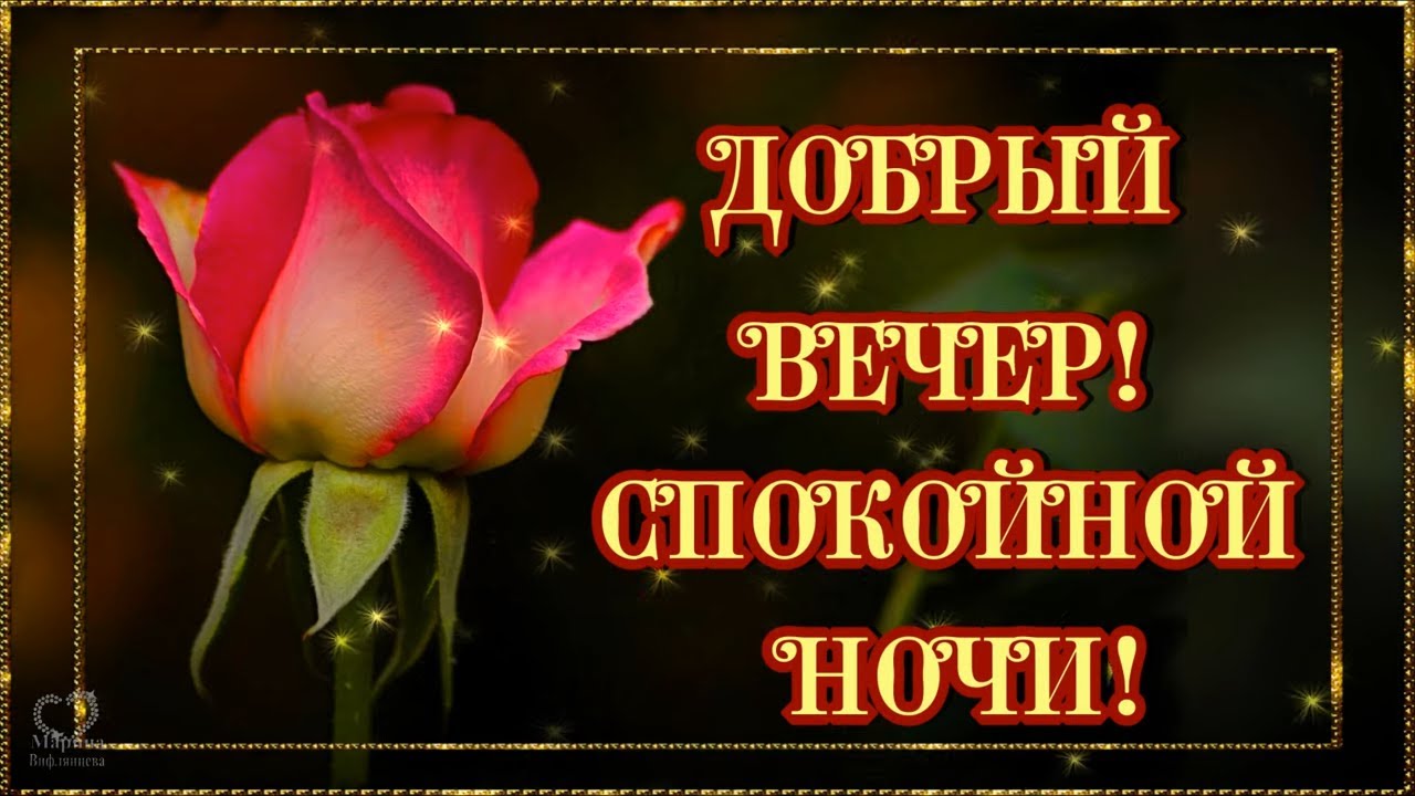 ДОБРОГО ВЕЧЕРА всем ДРУЗЬЯМ и СПОКОЙНОЙ НОЧИ 🌹 — пожелания в