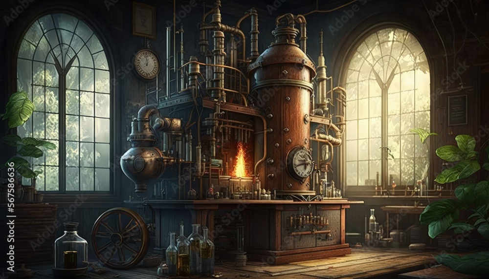 Steampunk Cartoon Stock Illustrations