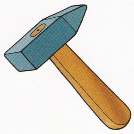 Hammer Tool, ручная роспись молотка, Акварельная живопись