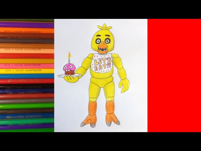 Как нарисовать Чику из 5 ночей с фредди / How to draw Chica