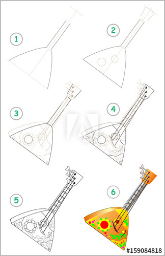 Как нарисовать балалайку карандашом
