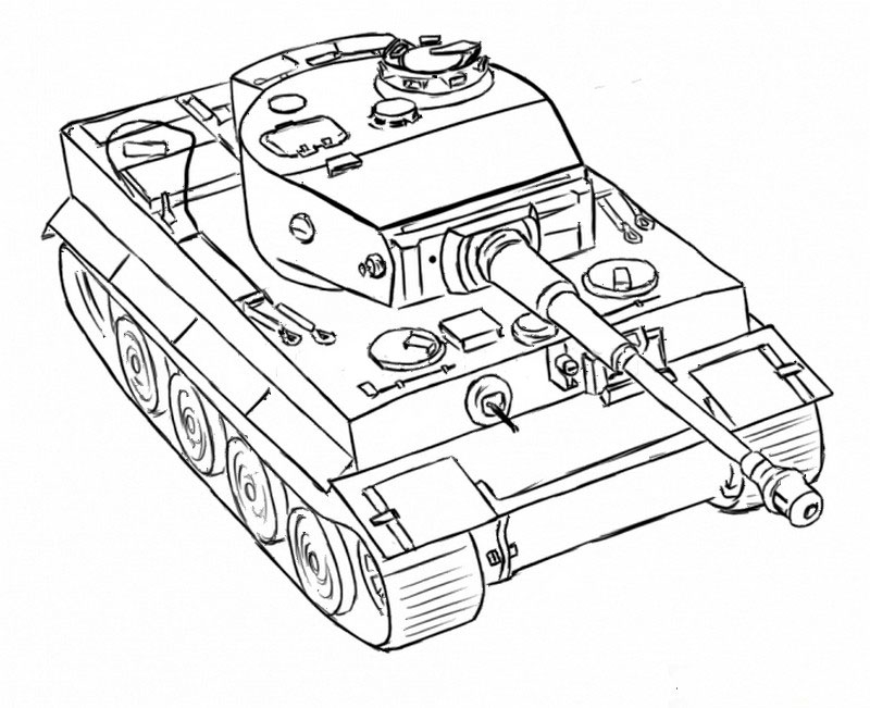 Рисунок Танк Т