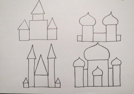 Рисование в старшей группе «Сказочные домики»: поэтапный