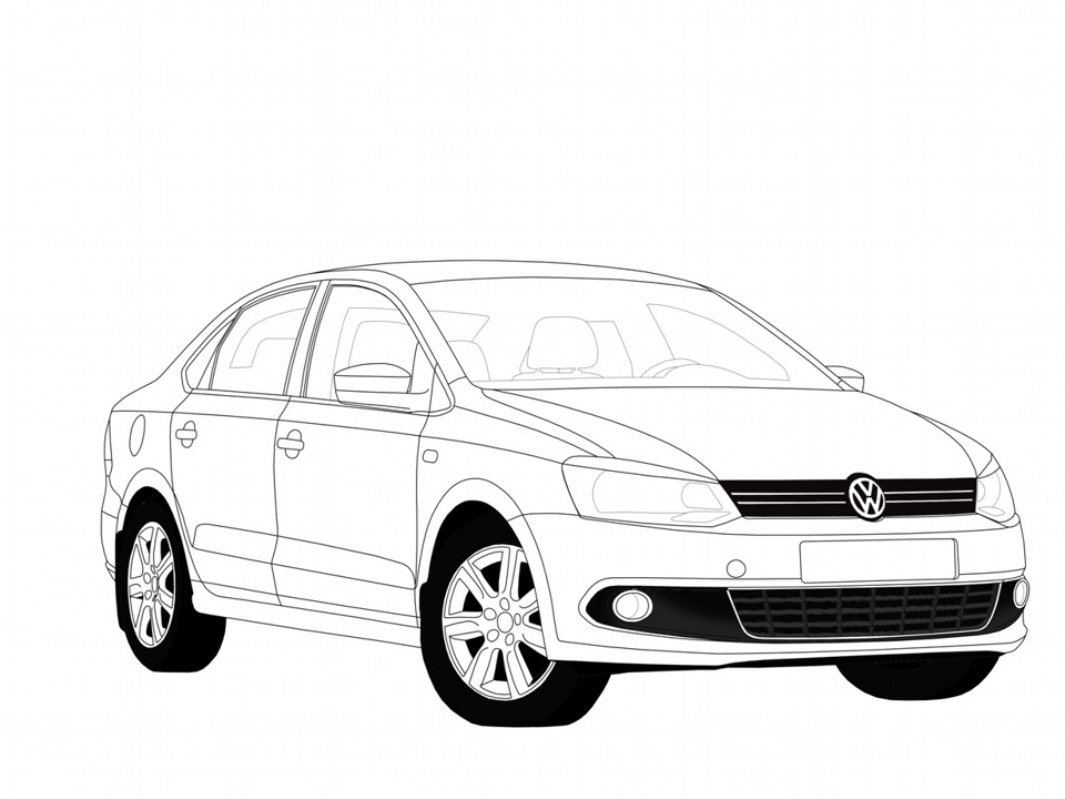 Раскраска авто Volkswagen часть 2 / раскраски автомобили