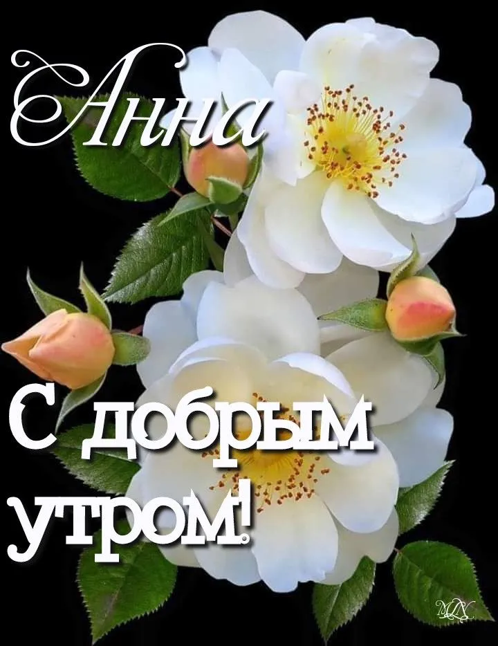 Открытка, Бодрого утра, Анна, Аня, Анечка, Анюта, Аннушка