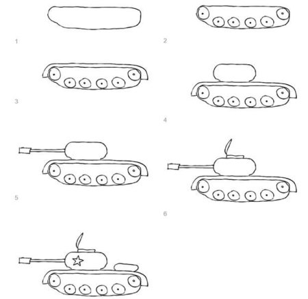 Как рисовать танк т 34 поэтапно