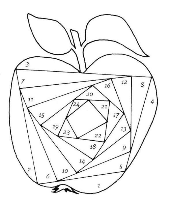 Распечатанный шаблон яблони | Поделки из бумаги для детей