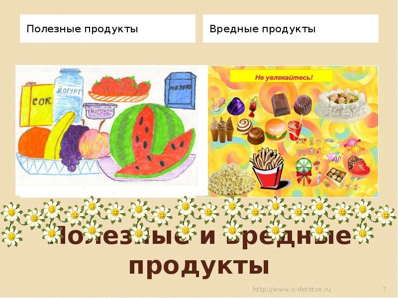 Картинки полезная и вредная еда для детей распечатать