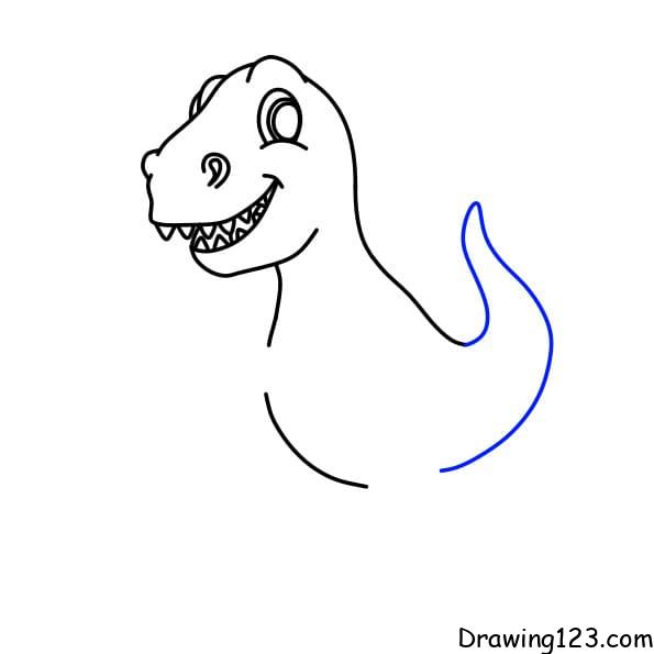 Как нарисовать милый Динозавр _ How To Draw Cute Dinosaur _