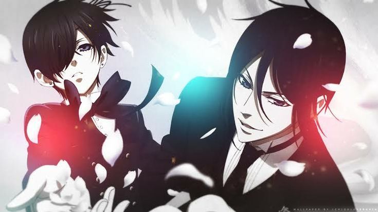 Обои на рабочий стол Ciel Phantomhive & Sebastian Michaelis