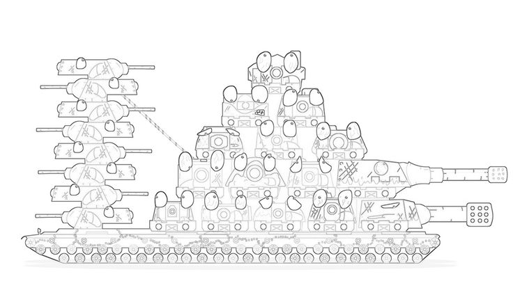 Картинки танков геранда раскраски