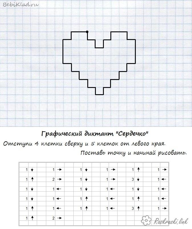 Геометрические рисунки по клеточкам: математический диктант